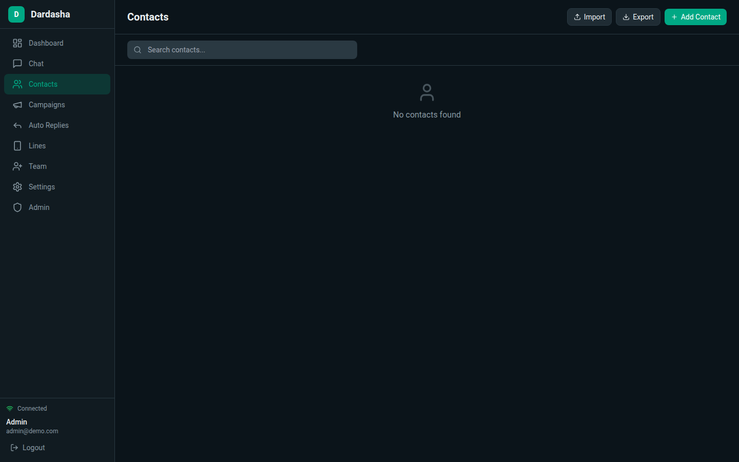 Dardasha Contact Management